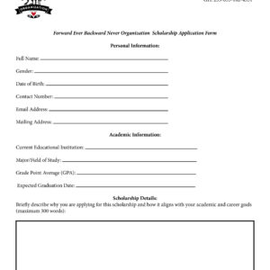 scholarship form